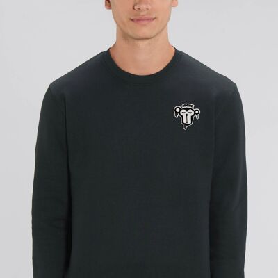 Felpa basic (unisex) - Nero - logo piccolo