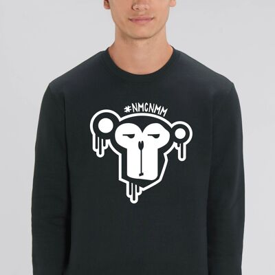 Sweat basique (unisexe) - Noir - grand logo