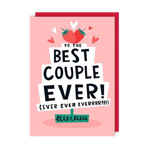 Best Couple Ever Wedding Card pack of 6