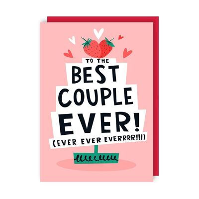 Lot de 6 cartes de mariage Best Couple Ever