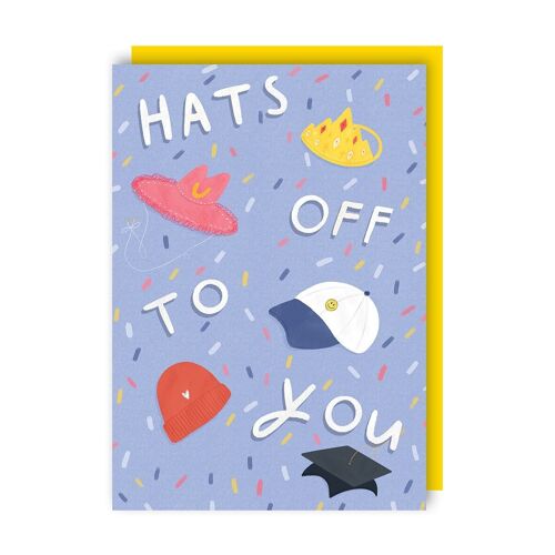 Hats Congratulations Greeting Card pack of 6