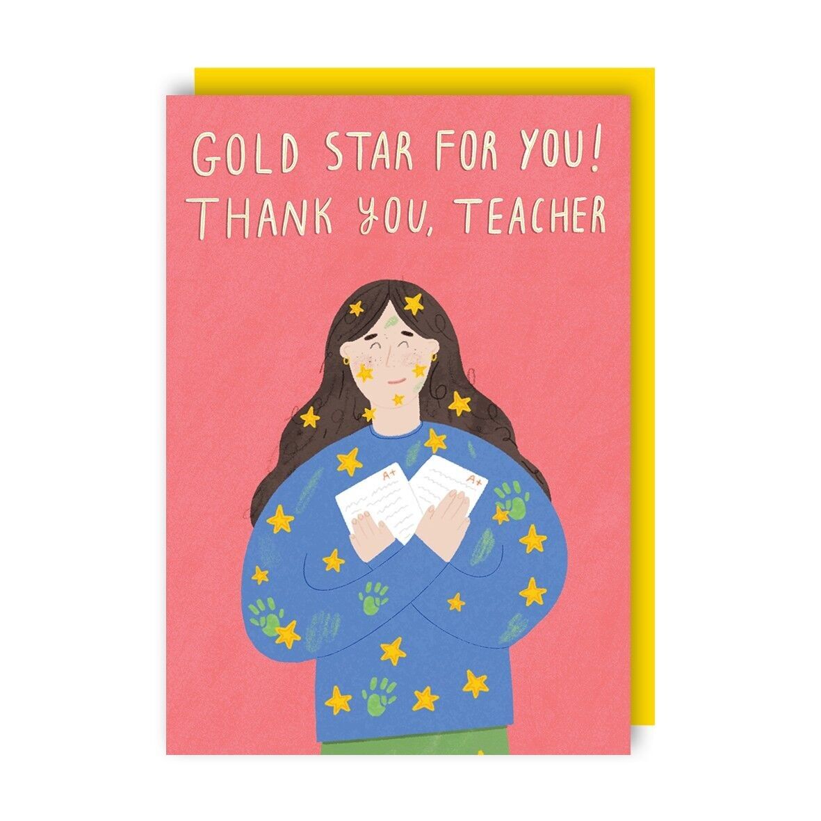 Confezione da 6 biglietti di ringraziamento per insegnanti di scuola