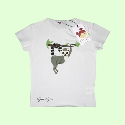 B 24 White T-shirt with Bees print