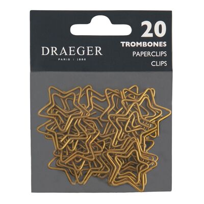 Golden star paperclips