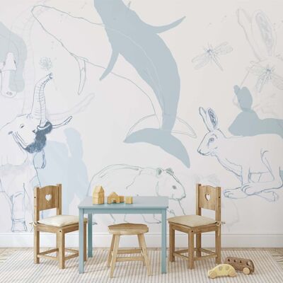 Children's wallpaper animals poster wallpaper_400 x 270 cm