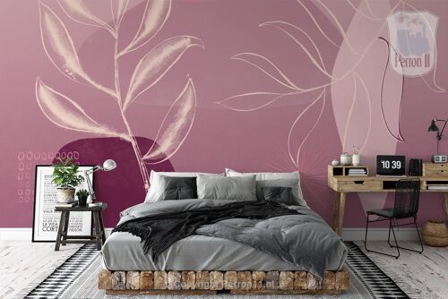 Behang mural Abstract Floral 1_400 x 270 cm
