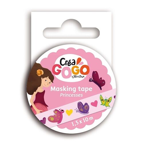 Masking Tape Papillons et Coeurs - Rose