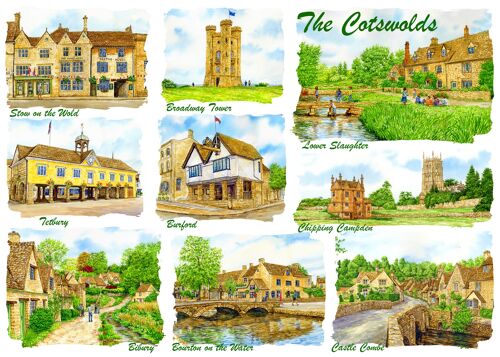Greeting Card Multi image The Cotswolds.