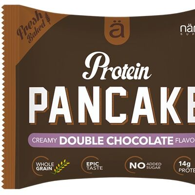 Doppelter Schokoladen-Protein-Pfannkuchen