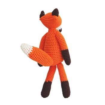 Doudou au crochet renard FRED en orange 4