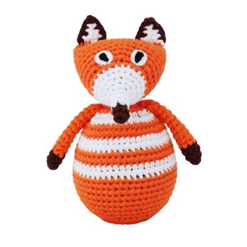Roly-poly renard au crochet FRED en orange 2