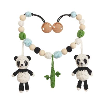 Crochet pram chain Panda PANCHO