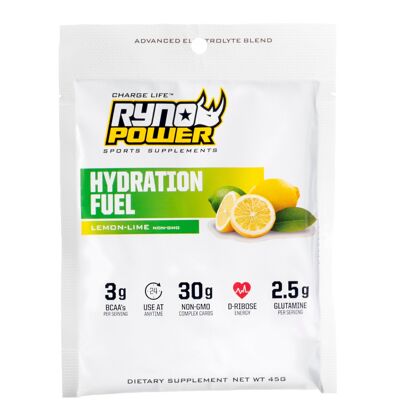 HYDRATATION FUEL Lemon Lime Electrolyte Drink Mix | Portion unique - (100 % de réduction)