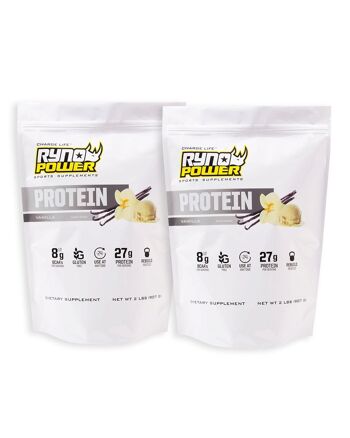 2-PACK PROTEIN Premium Whey Vanille Poudre | 20 portions (2 livres) 3