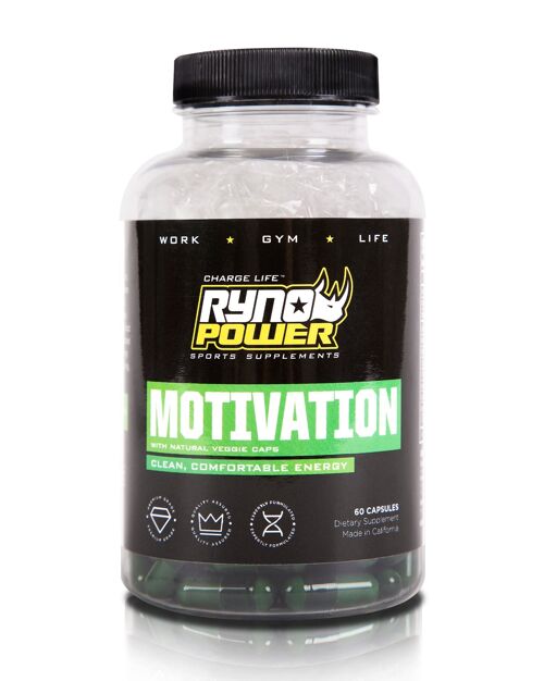 MOTIVATION Pre-Workout Focus Energy Supplement | 30 Servings (60 Capsules) - 2-pack (save 5.00!)