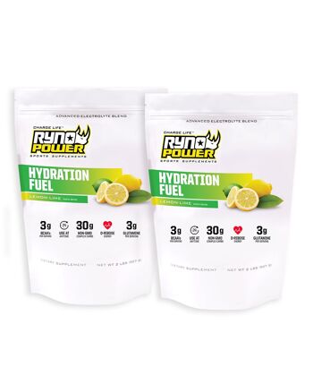 HYDRATATION FUEL Mélange pour boisson électrolyte citron-lime | 20 portions (0,9 kg) - sac unique de 0,9 kg. 5