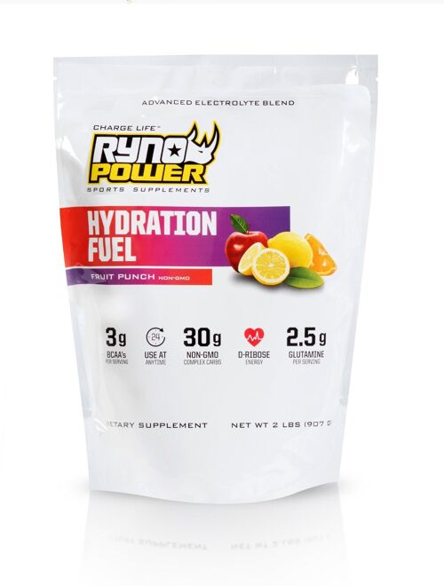2-PACK HYDRATION FUEL Fruit Punch Electrolyte Drink Mix | 20 Servings (2 LBS)