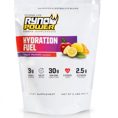 2-PACK HYDRATION FUEL Fruit Punch Electrolyte Drink Mix | 20 Servings (2 LBS)