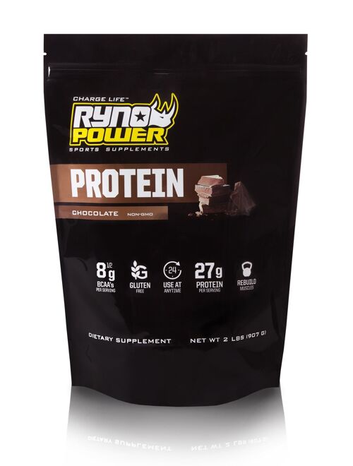 PROTEIN Premium Whey Chocolate Powder | 20 Servings (2 LBS) - 2-pack (save £5.00!)