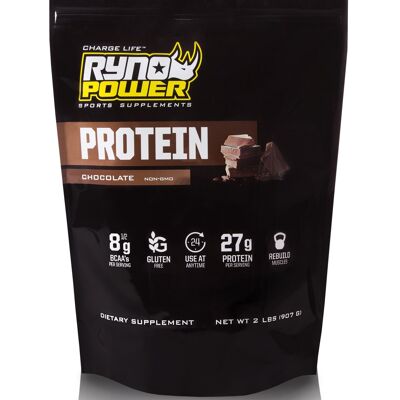 PROTEIN Premium Whey Chocolate Powder | 20 Servings (2 LBS) - 2-pack (save £5.00!)