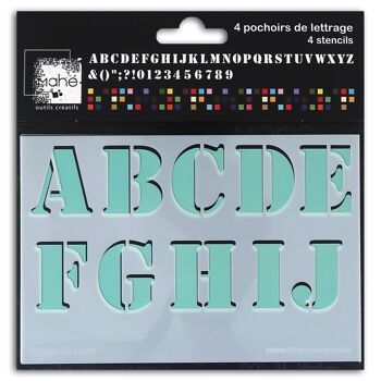 1 pochoir alphabet - 21x30cm - Grain de Café 1