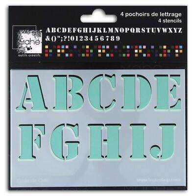 1 pochoir alphabet - 21x30cm - Grain de Café