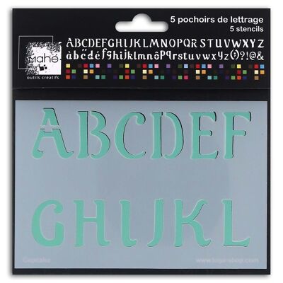 Alphabet-Schablonen - 1,9-3 cm - Cupcake