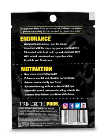 PRÉ-COURSE | MOTIVATION et ENERGY Pre-Workout Supplément Combo Pack | Portion unique (5 capsules) 2