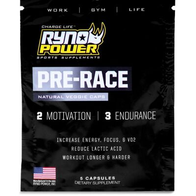 PRE-RACE | MOTIVATION and ENERGY Pre-Workout Supplement Combo Pack | Single Serving (5 Capsules) - (100% off)