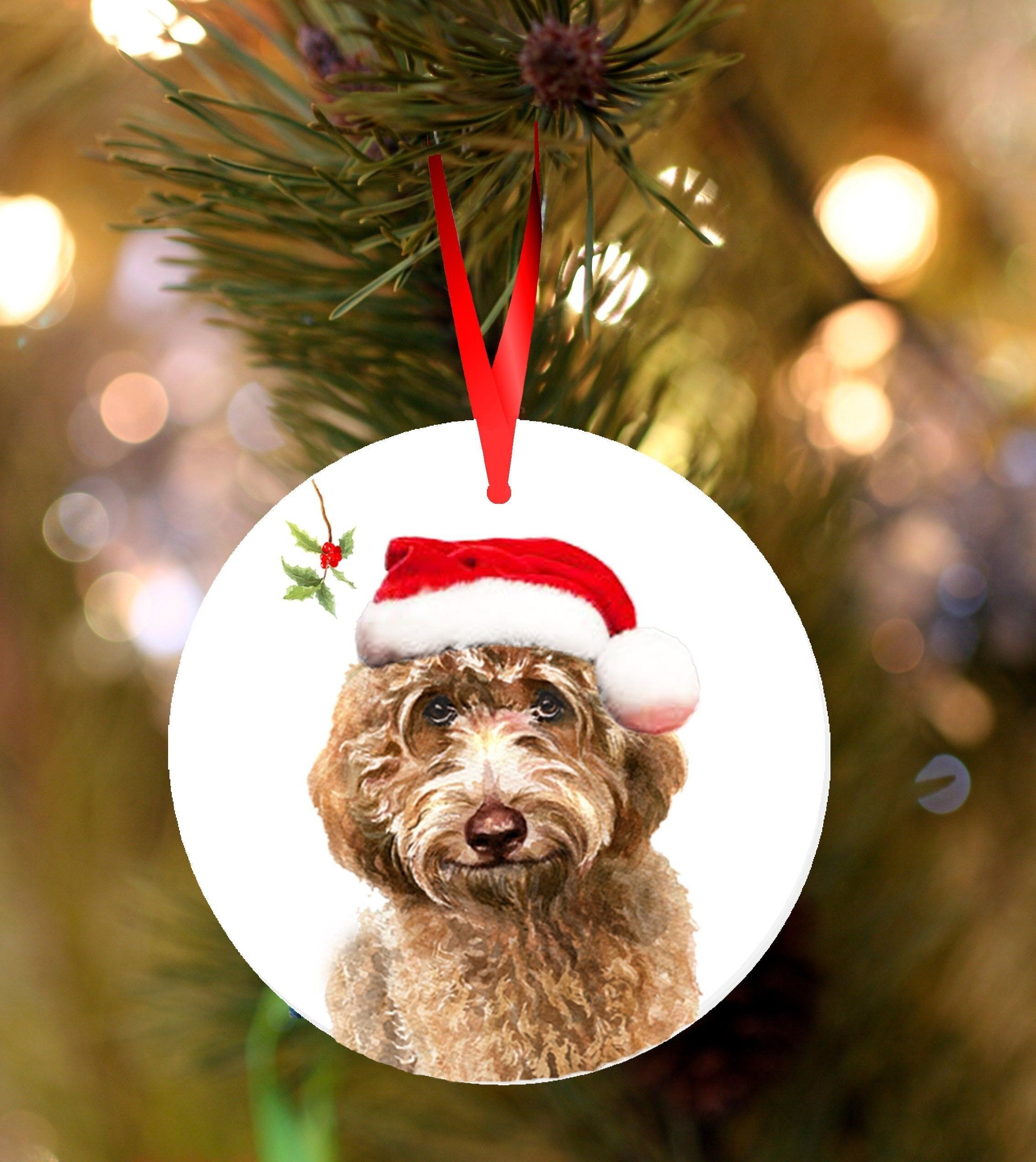 Labradoodle christmas hot sale ornament