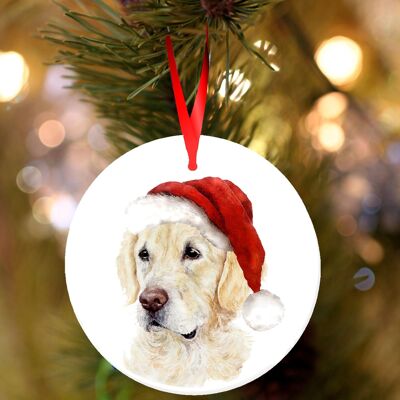 Roxy, Retriever, hängende Weihnachtsdekoration aus Keramik, Baumschmuck von Jane Bannon