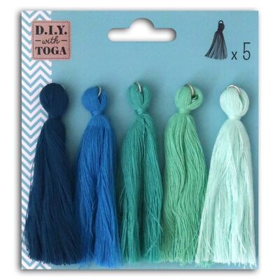 5 maxi pompon 8 cm Ice