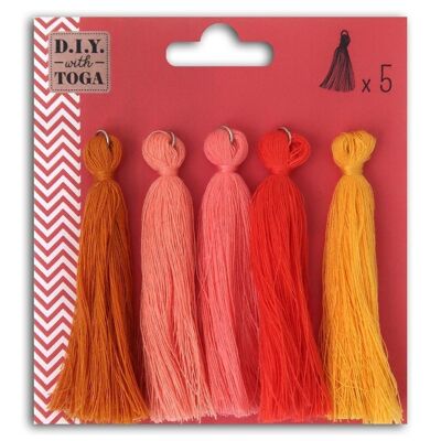 5 maxi pompons 8 cm Juicy