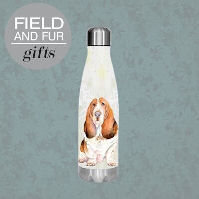 Colin, Basset Hound , insulated water bottle, keeps your drink Hot or Cold