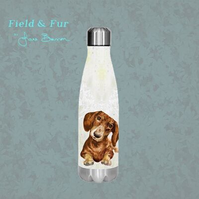Chester, Dachshund , insulated water bottle, keeps your drink Hot or Cold
