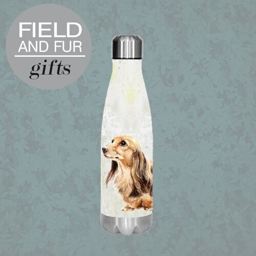 Lily, Dachshund , insulated water bottle, keeps your drink Hot or Cold