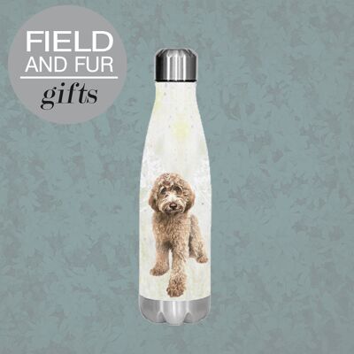 Douglas Tan, Labradoodle, insulated water bottle, keeps your drink Hot or Cold