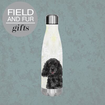 Mimi Black, Cocker Spaniel , insulated water bottle, keeps your drink Hot or Cold
