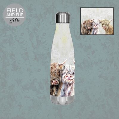 Highland cows TRIO, insulated thermal bottle