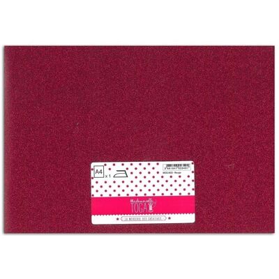 Iron-on glitter fabric 21x30cm Red