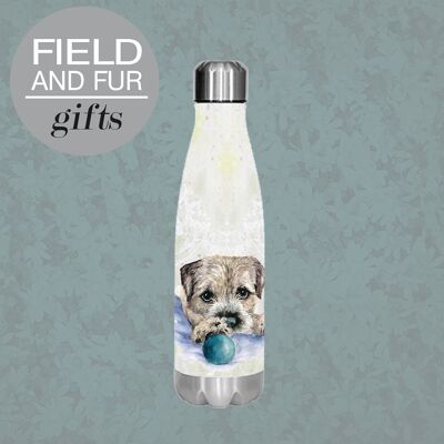 Murray, Border Terrier, bottiglia d'acqua isolata, mantiene la tua bevanda calda o fredda