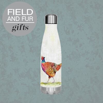 Granville, Pheasant, insulated water bottle, keeps your drink Hot or Cold
