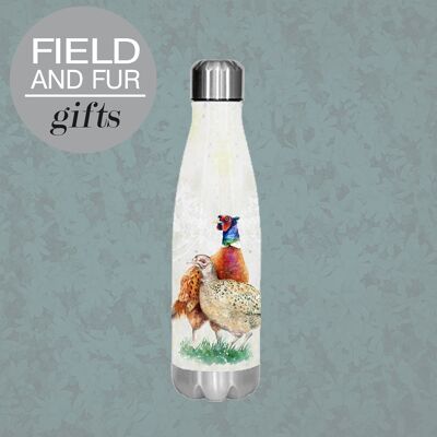 Open Season, Pheasants, insulated water bottle, keeps your drink Hot or Cold