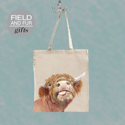 Baxter, Highland Cow Tote Shopping Bag