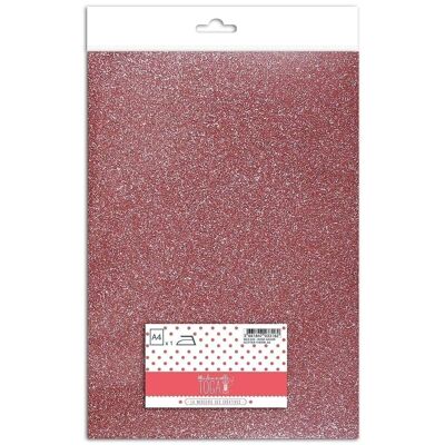 Glitter iron-on fabric 21x30cm Pearl Pink