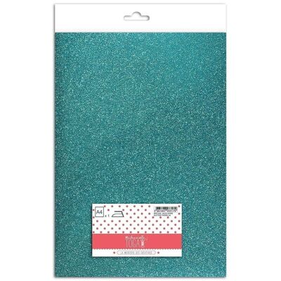 Glitter iron-on fabric 21x30cm Frosted Blue