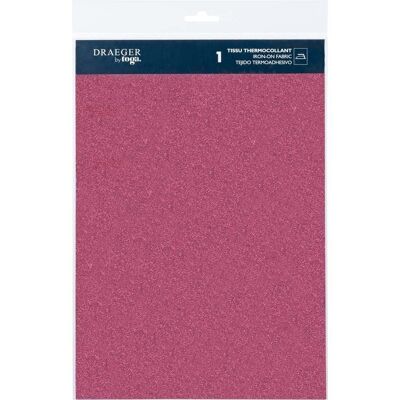 Glitter iron-on fabric 21x30cm Pink Lilac