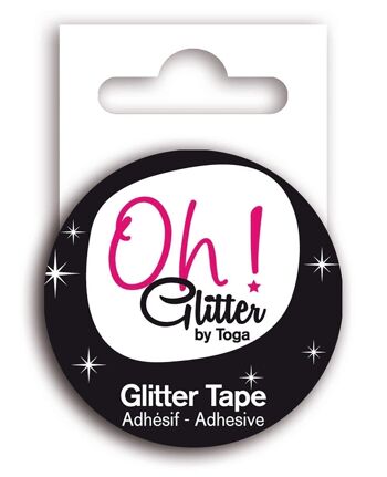 Glitter tape - 1,5cm x 2m - Rose Pastel 2