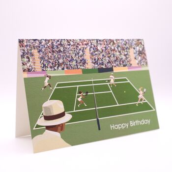 Carte Anniversaire Tennis "Doubles Mixtes" 5