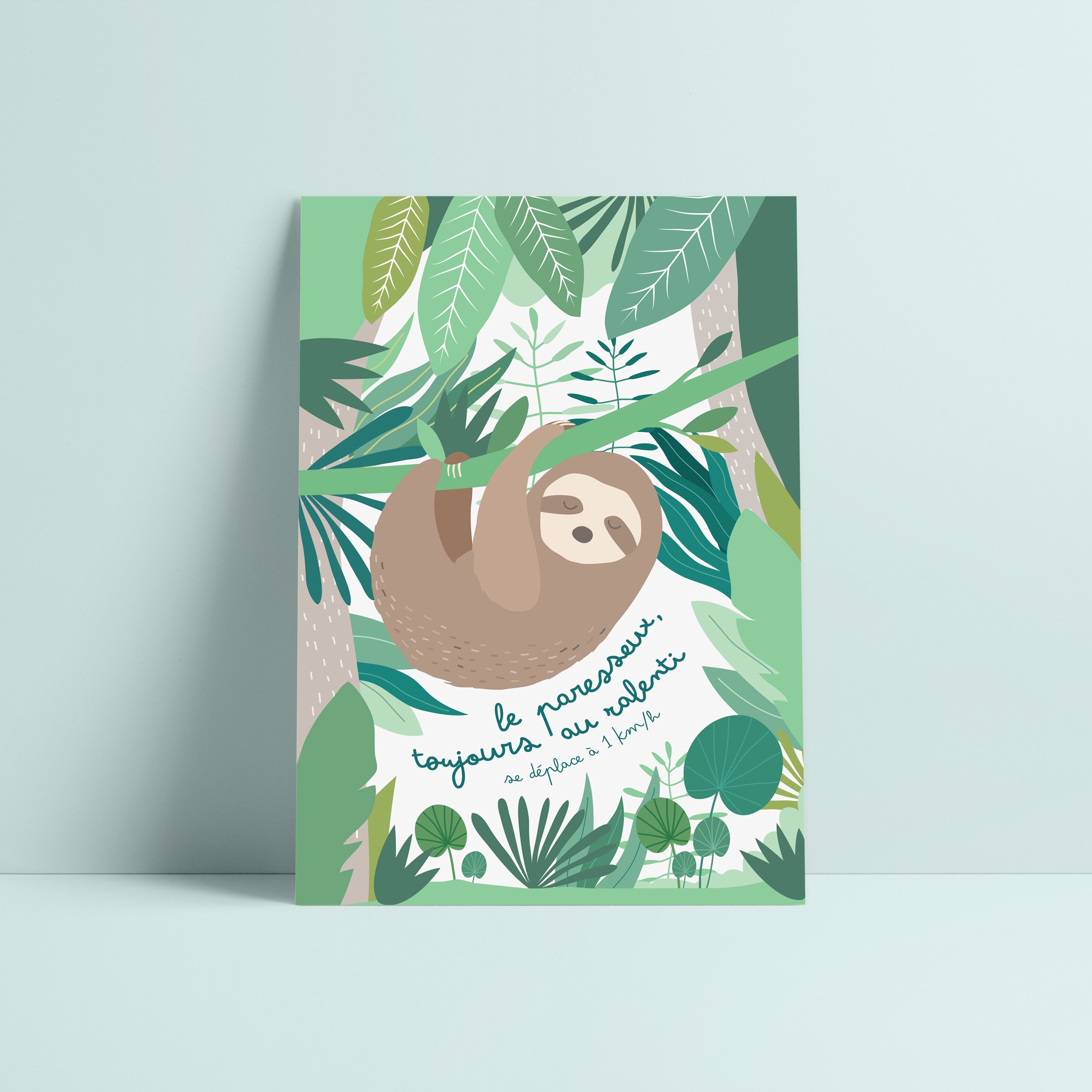 Cartolina animale bradipo